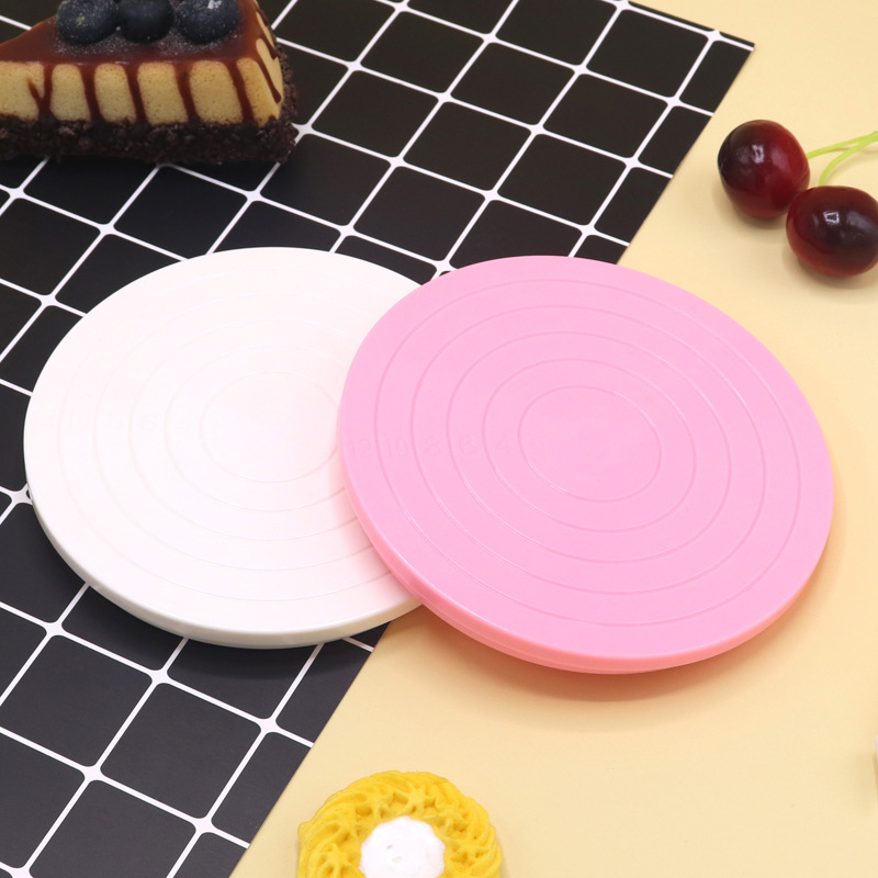 Kuchen Plattenspieler DIY Anti-Schleudern Kuchen Drehtisch Mini Fondant Dreh Plattform Runde Cookie Ständer Rotierenden Backen Küche Werkzeuge