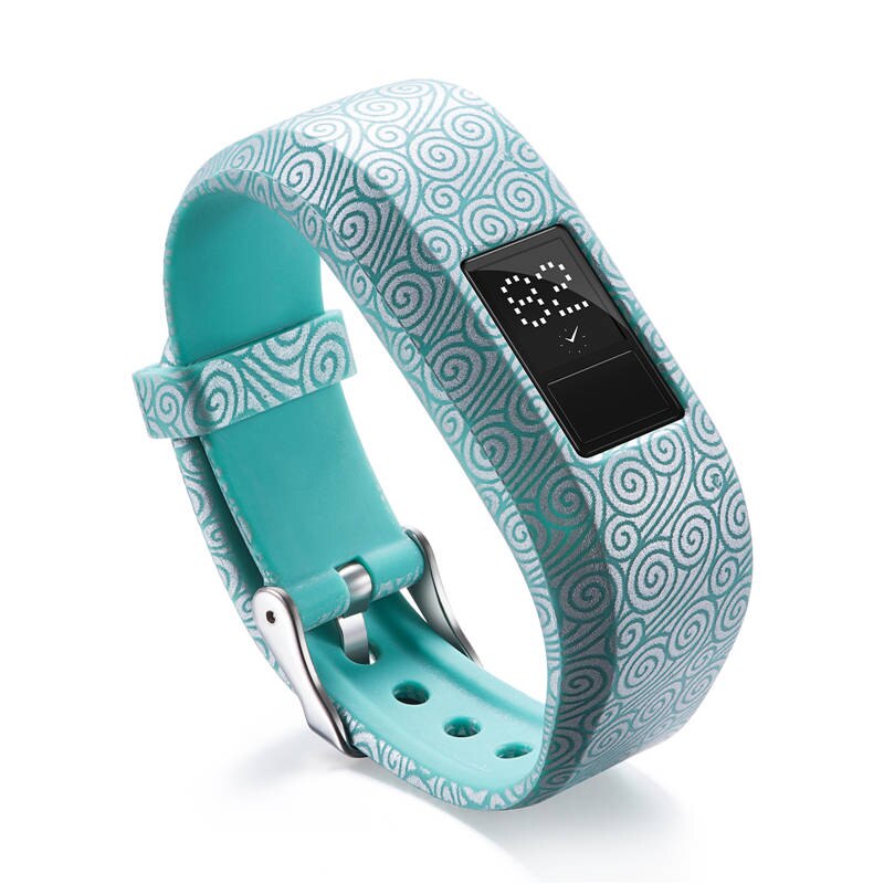 Impresión de silicona para Garmin Vivofit 3, correa para relojes, correas para Garmin JR/JR2, accesorios para relojes de pulsera, reemplazo: S