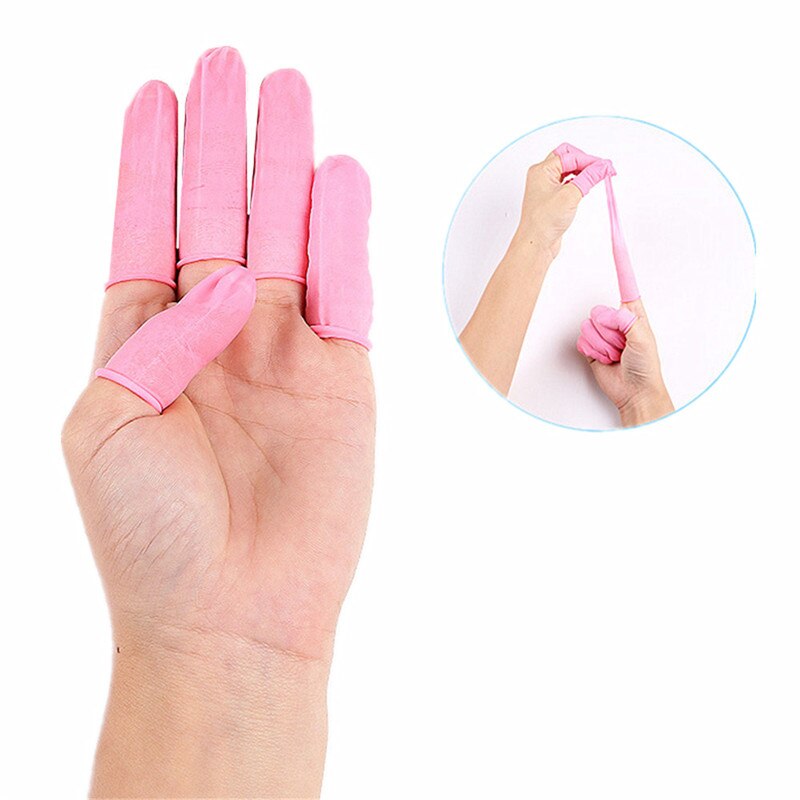 50 stk/sæt engangshandsker pink latex gummifingersenge antistatiske fingerspidsbeskyttelseshandsker til madlavning til hjemmet