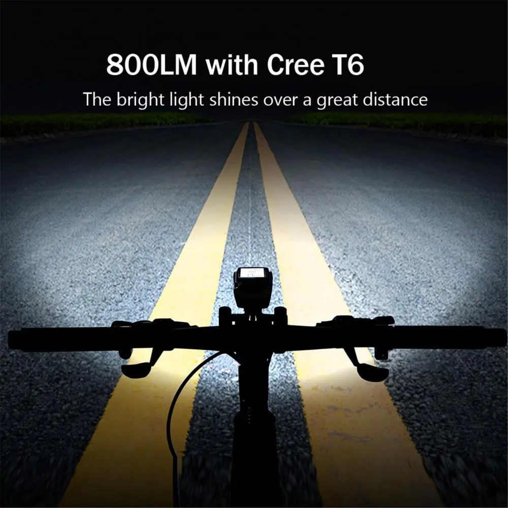 3 IN 1 Bicycle Computer Bike Front Light Lamp With Horn LCD Display Bike Speedometer and Odometer Headlight Cycling Flashlight