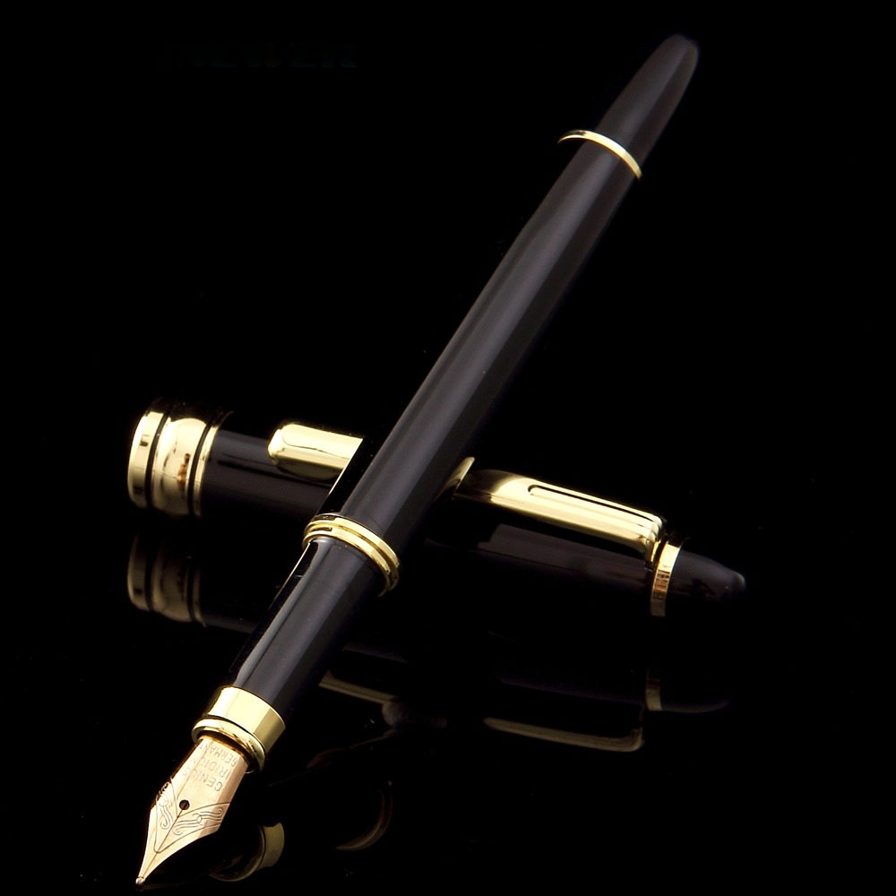 STONEGO 5 SIZE lassical Metal Black Fountain Pen Converter Calligraphy Pens for Writing Drawing Journal Business Pens