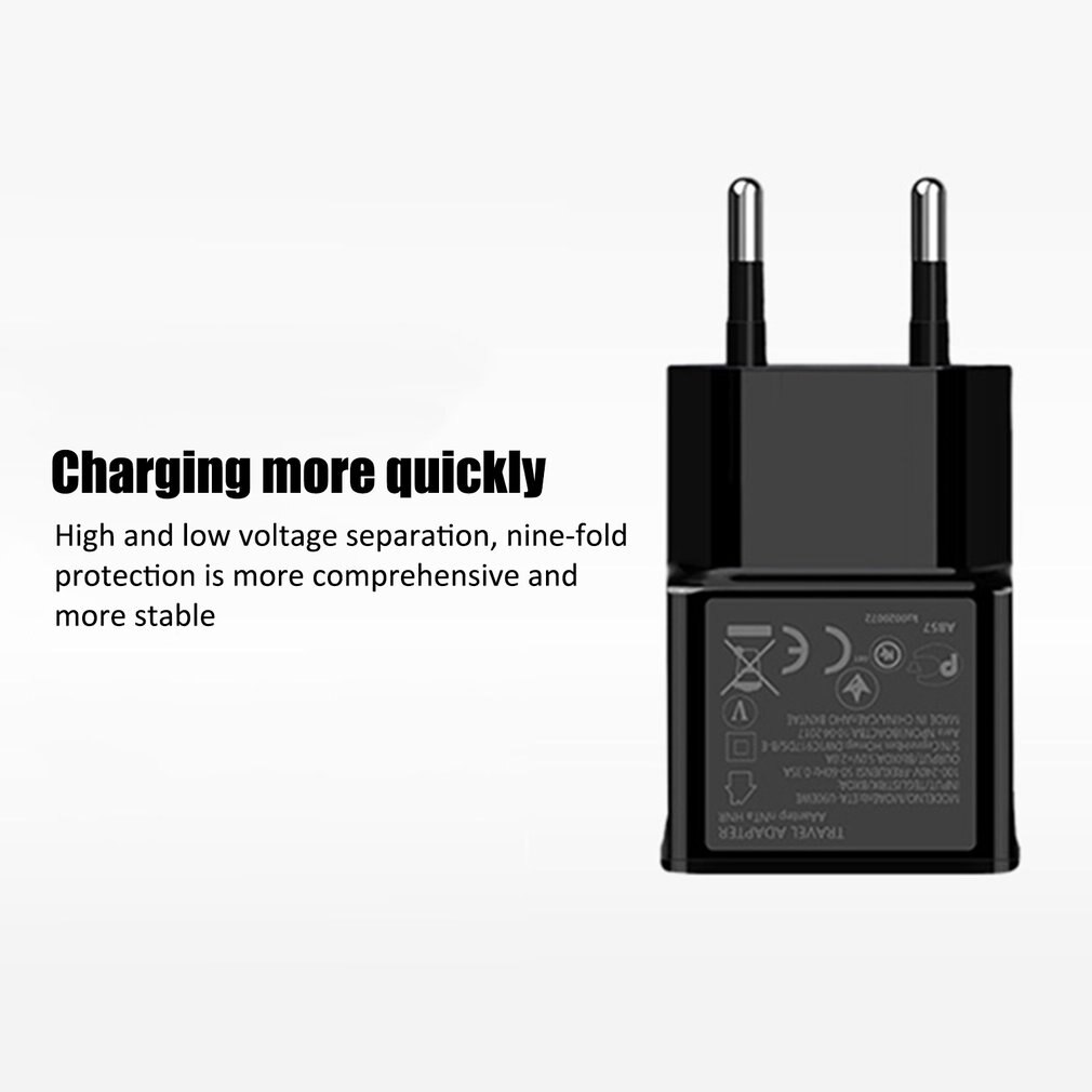 Dual USB Charger 2a Fast Charging Travel EU Plug Adapter portable Wall charger Mobile Phone cable For iphone Samsung