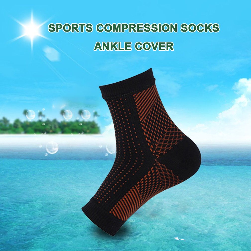 Proteção confortável esportes meias de compressão tornozelo suporte mangas de pé atividades ao ar livre náilon elástico basquete