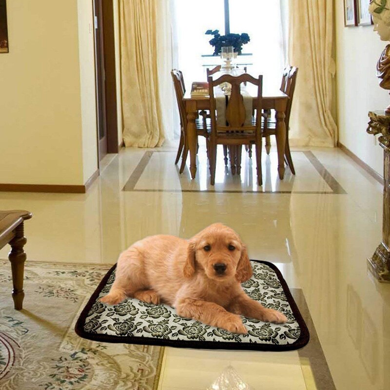 45x45cm elektryczna mata grzewcza koc mata dla zwierząt domowych łóżko kot placki ocieplacz na zimę Podkładka krzesło robić biura domowego podgrzewana mata 220V dwa wzory