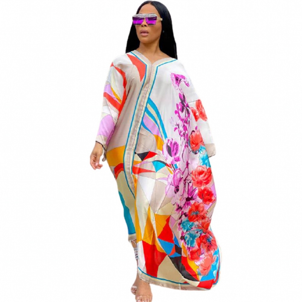 Boubou – robe africaine Dashiki pour femmes, vêtement imprimé Africain, grande taille, manches chauve-souris, Ankara, tenue de soirée, 2022: M