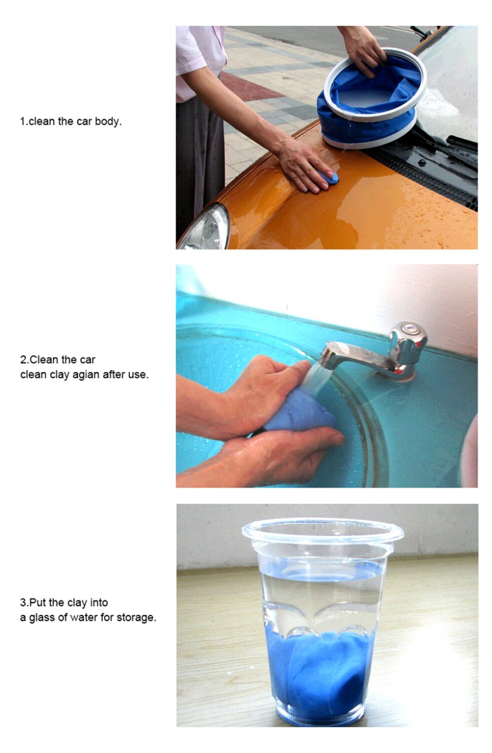 180g/piece Reusable Clay for Auto Paint Cleaning 3M Car Clay Bar Magic Blue Automobiles Clean Washing Detailing Care Accessories
