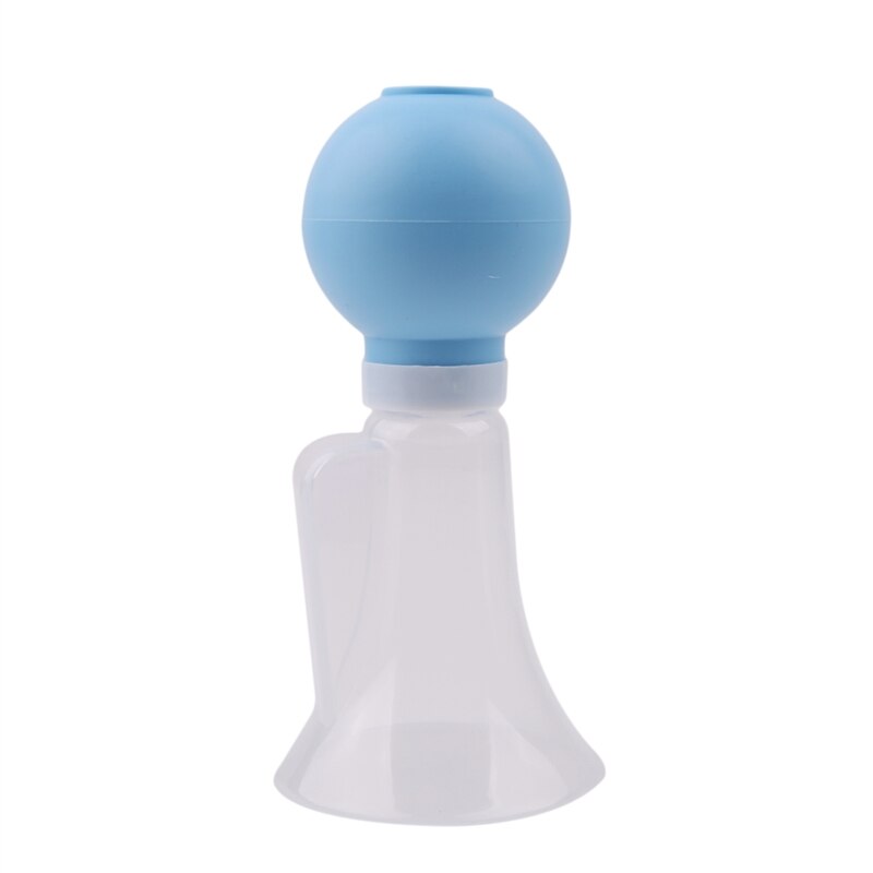 Simple Silicone Breastfeeding Manual Breast Pump Baby Feeding Milk Saver Suction Bottle Feeding Accessories P.P.: Blue