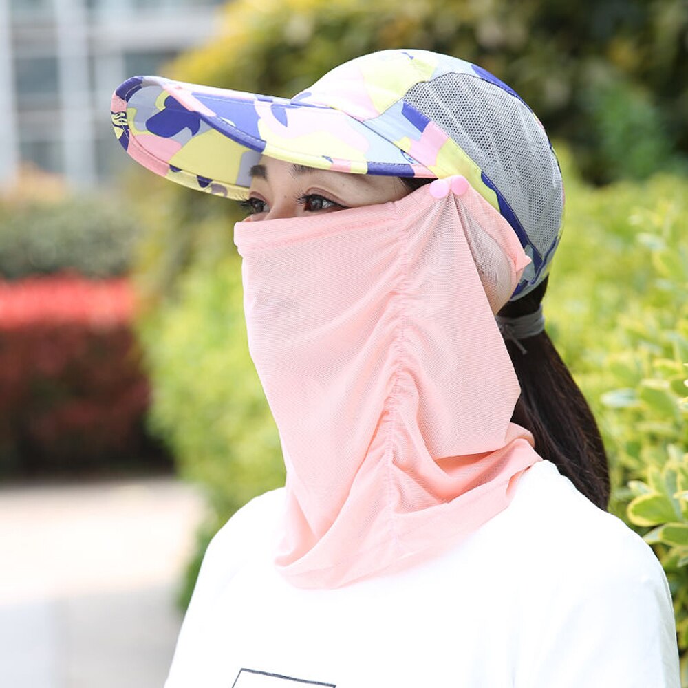 Wide Brim Summer Sun Breathable UV Protection Visors Bucket Hat Sunscreen Fisherman Fishing Caps Detachable Hiking Foldable Hats