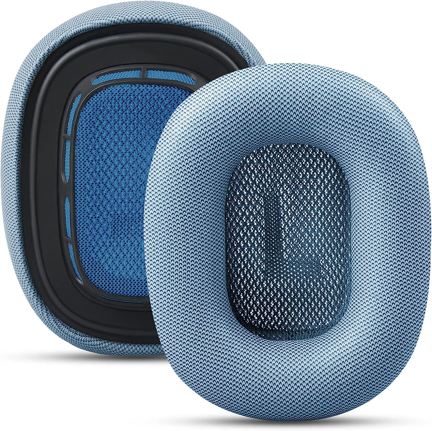 Coussinets d'oreille en peau de protéine pour écouteurs Apple AirPods Max, protège-oreilles en mousse de remplacement, adaptés parfaitement: Black