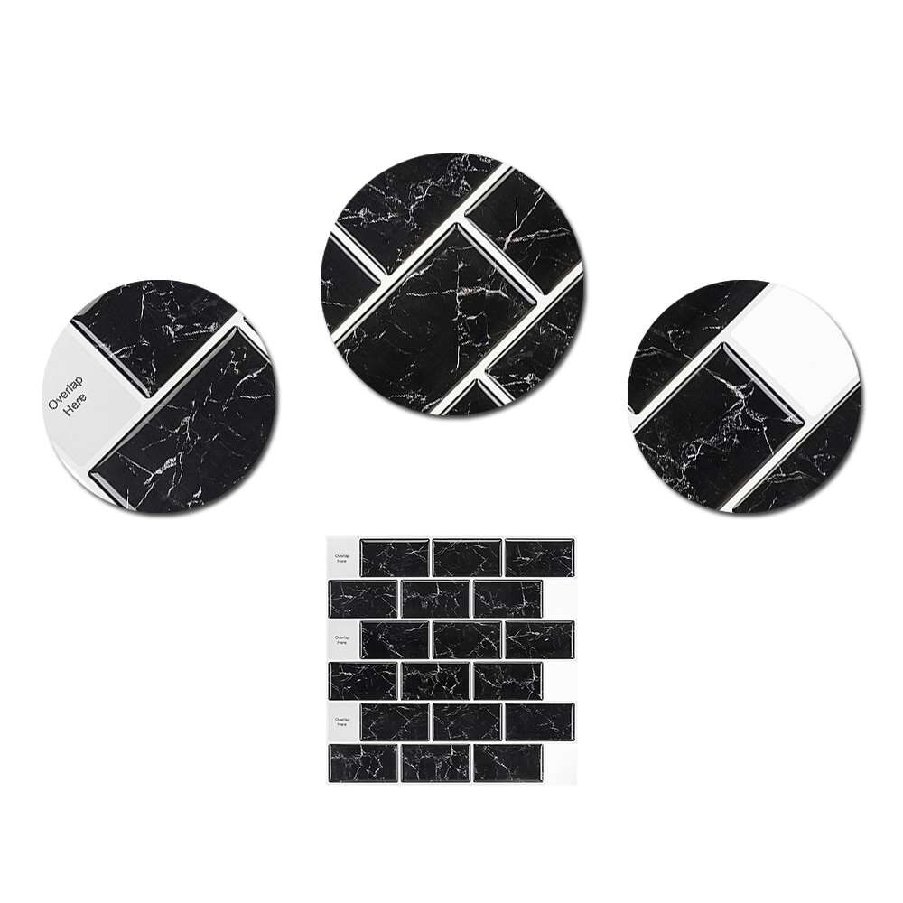 3D Wall Sticker Self Adhesive Tile Brick Sticker Kitchen Bathroom Decor Waterproof Backsplash Gate Fireplace Decors