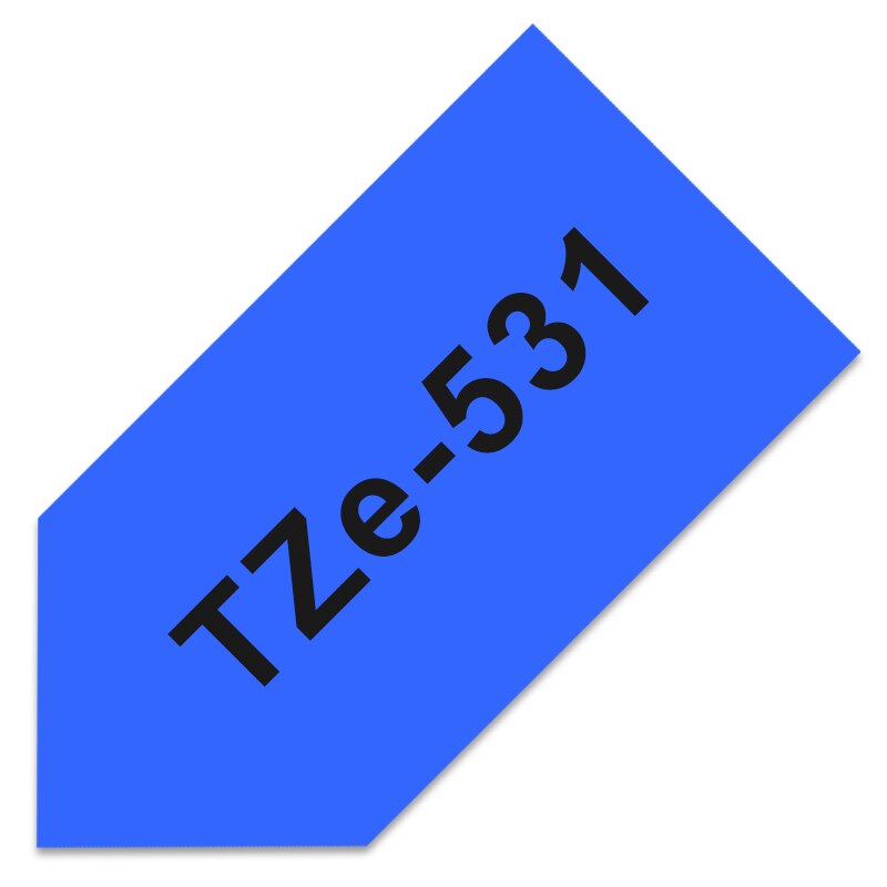 TZe-231 Label Tapes for Brother P-touch 12mm Tape 1PCS TZe 231 Black on White tze Tape Compatible for Brother PTH100 PTD210: black on blue