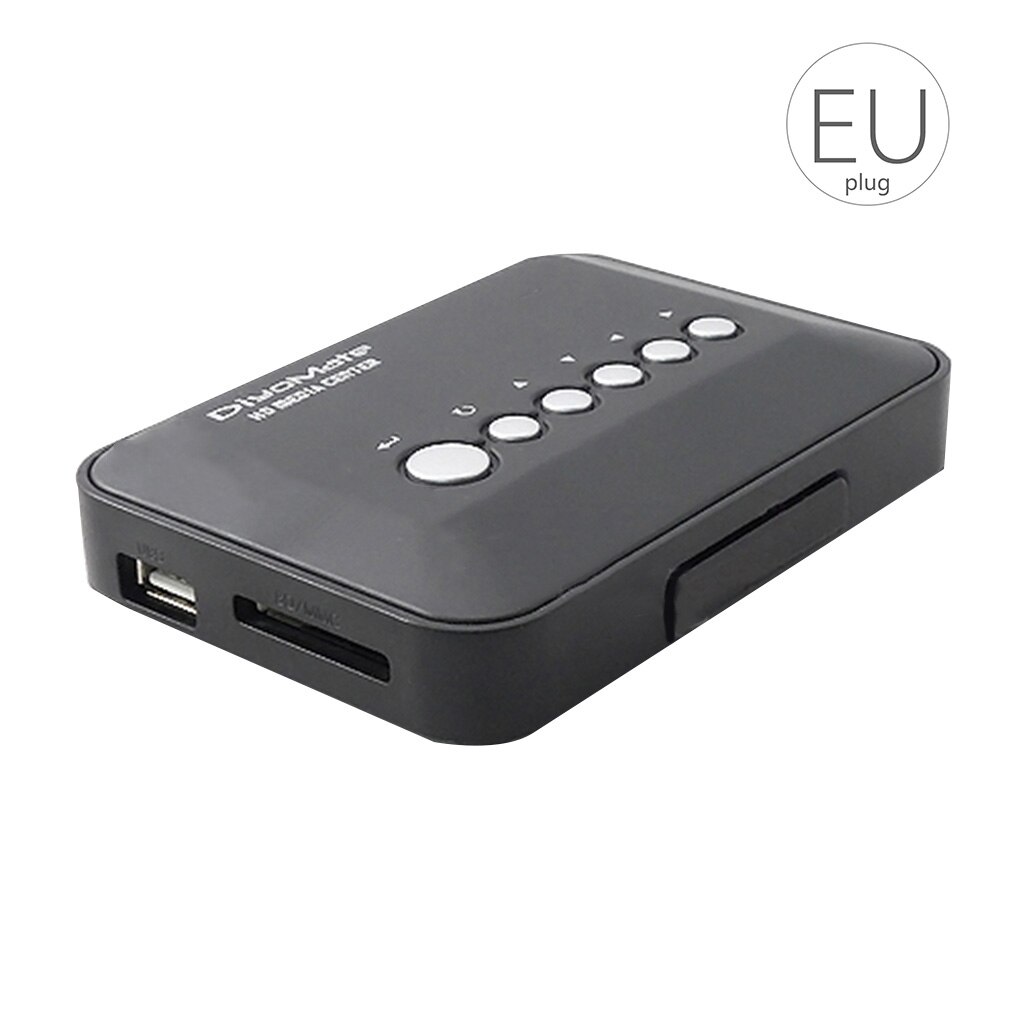 Multimedia-Spieler Mini HD 720P HDD Medien Spieler TV Kasten AV Ausgang MKV RM SD USB SDHC MMC HDD EU/uns/UK/AU Stecker: EU Stecker