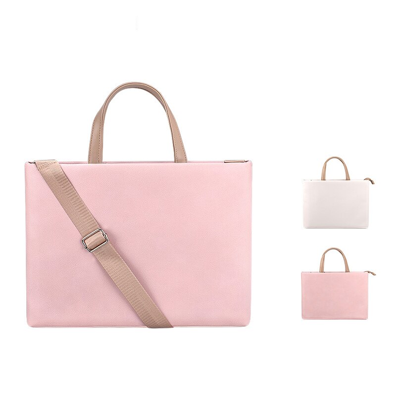 Bolsas de oficina de cuero sintético para mujer, cartera para ordenador portátil de 15,4 pulgadas, bolso de negocios