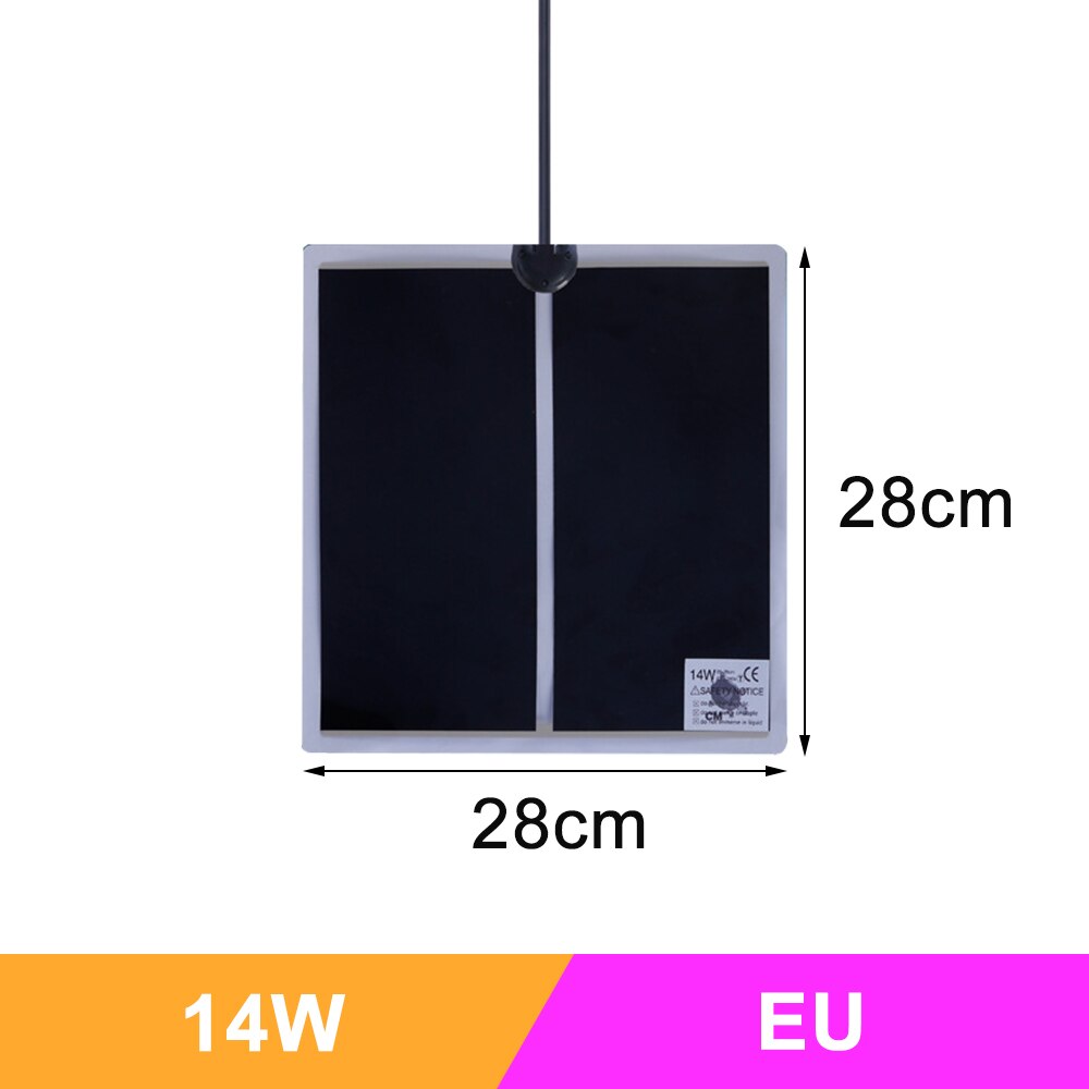 Almohadilla calefactora con regulador ajustable de temperatura, esterilla para incubar terrario, Reptiles, esterilla de calor de 5-35W: 14W Power(EU Plug)