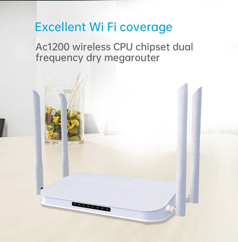 Gigabit Dual-Band AC1200 Drahtlose Wifi Router WIFI Repeater 4 * 6dBi High Gain Antennen Größere Reichweite Einfach setup