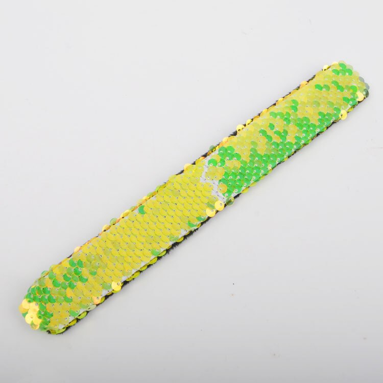 Skinnende glitter pailletter armbånd armbånd syning farve cirkel slap armbånd til børn piger børns julefest smykker: 9