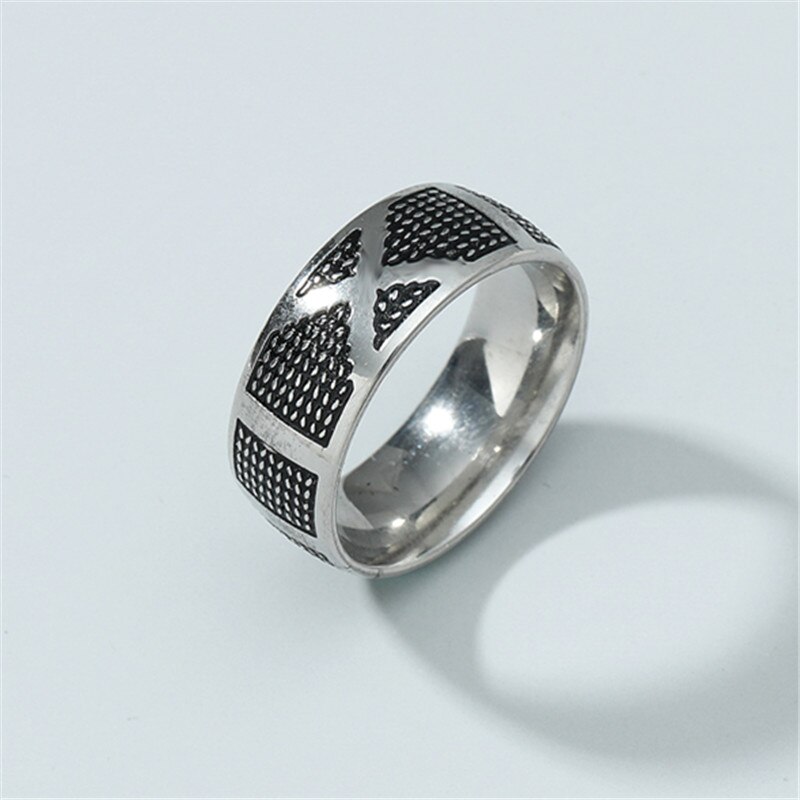 Moredear Mode 8Mm Titanium Stalen Ring Voor Mannen En Vrouwen