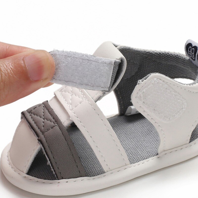 Baby Sandals Newborn Baby Boy Shoes PU Baby Boy Sandals Breathable Anti-Slip Casual Baby Boy Sandals