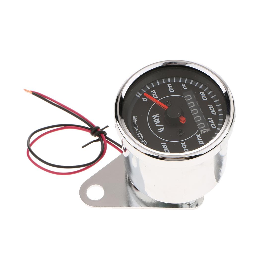 LED Light Universal Odometer Speedometer Meter For Motorcycle KM/H