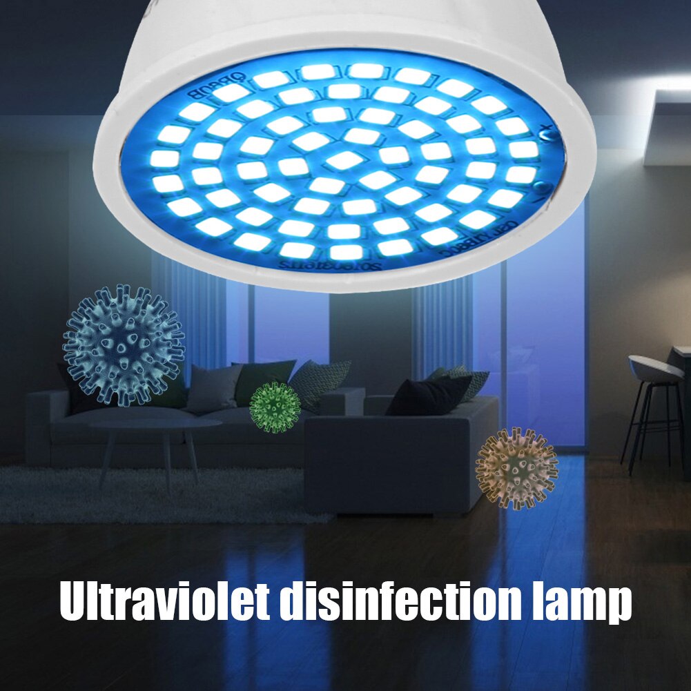 B22 UVC Sterilizer Disinfection Lamp 48/60/80LED GU Light Ultraviolet Germicidal Bulb AC 220V Household Sterilization Light
