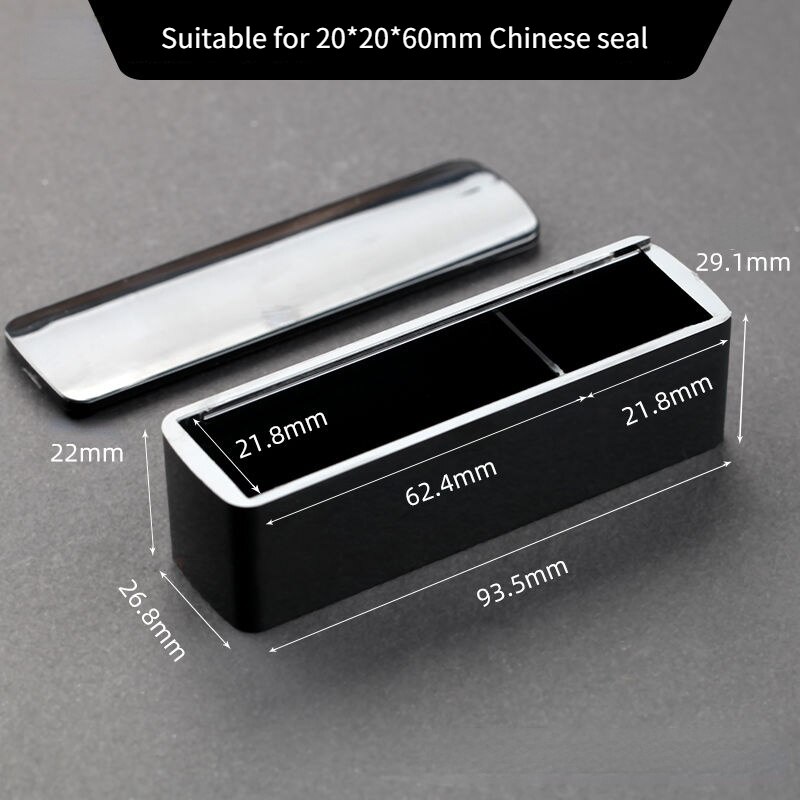 Portable Seal Boxes Square Acrylic Plastic Chinese Seal Storage Box Name Private Seal Collection Boxes Seal Engraving Stamp: A9