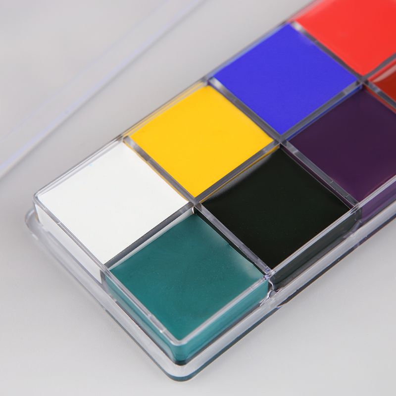Pigmento de pintura al óleo para el cuerpo y la cara, Kit de belleza, suministros cosméticos de maquillaje K3KE, 12 colores