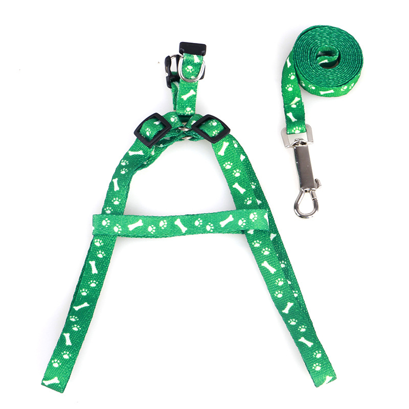 Small Dog Harness and Leash Set for Cats Puppy Quick Release York Chihuahua Dog Harness Dog Accessories: Green