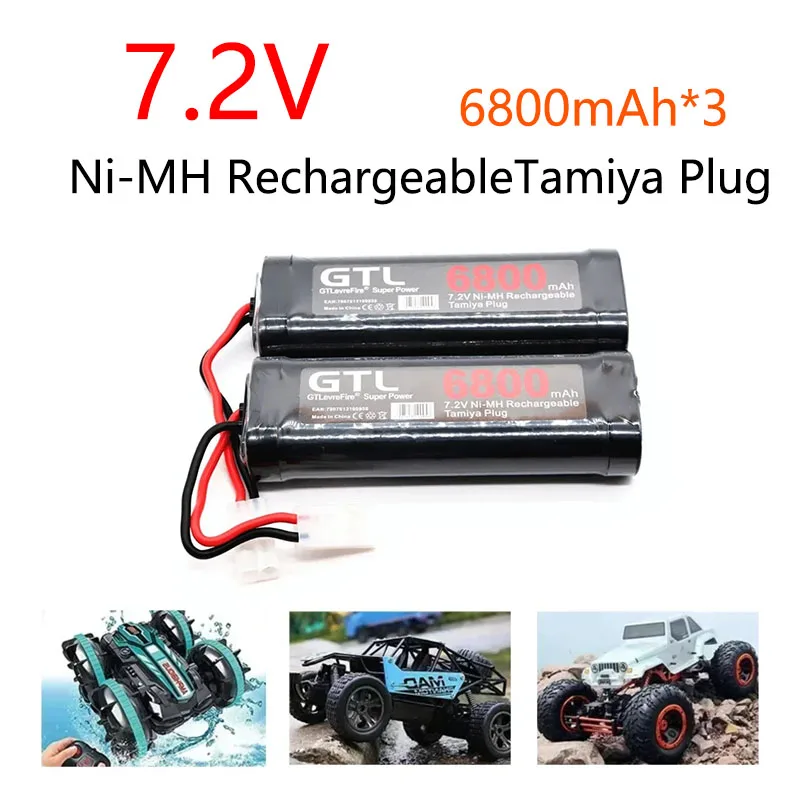 das groß Kapazität 7.2V Nickel Wasserstoff Batterie ist sehr geeignet Pro RC Energie Quellen eine solche wie Spielzeug Rennen Autos und Lastwagen.: Grau