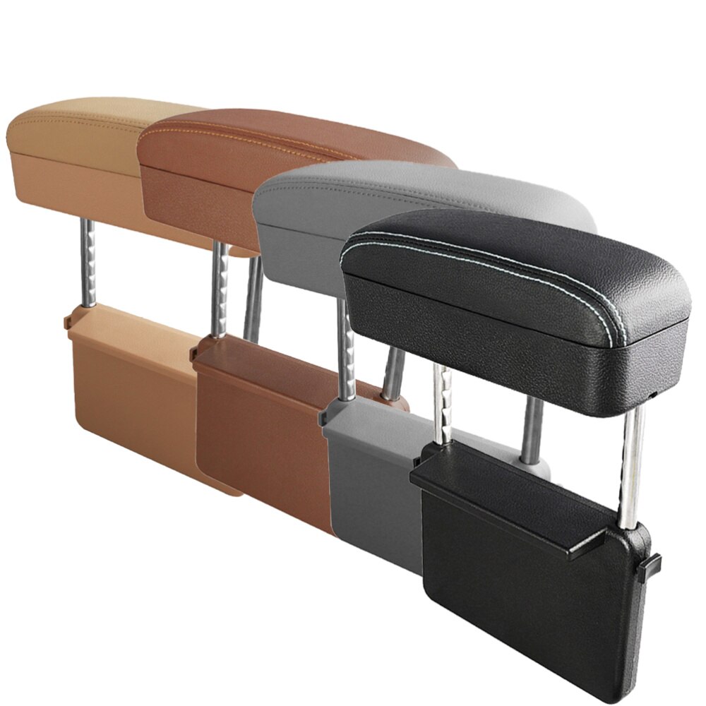 Universal Car Mounted Armrest Box Central Box Elbow Support Pad Car Center Console Armrests for Car Beige