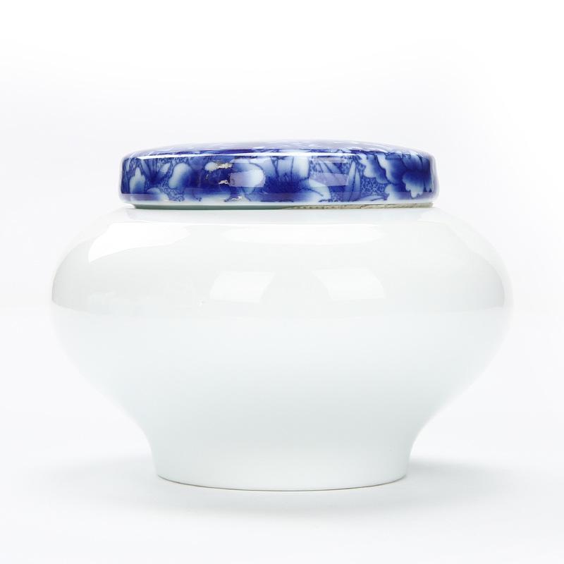 Ceramic Tea Caddies Tea Culture Blue And White Porcelain Storage Bottle Jar Tea Box Candy Salt Seasoning Snack Storage Container: 7