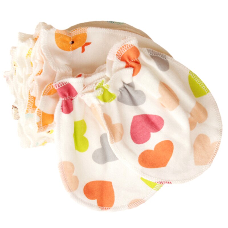1 paar cartoonpatroon anti-grijp handschoenen voor pasgeborenen, gezichtsbescherming, baby wantenpatroon willekeurig