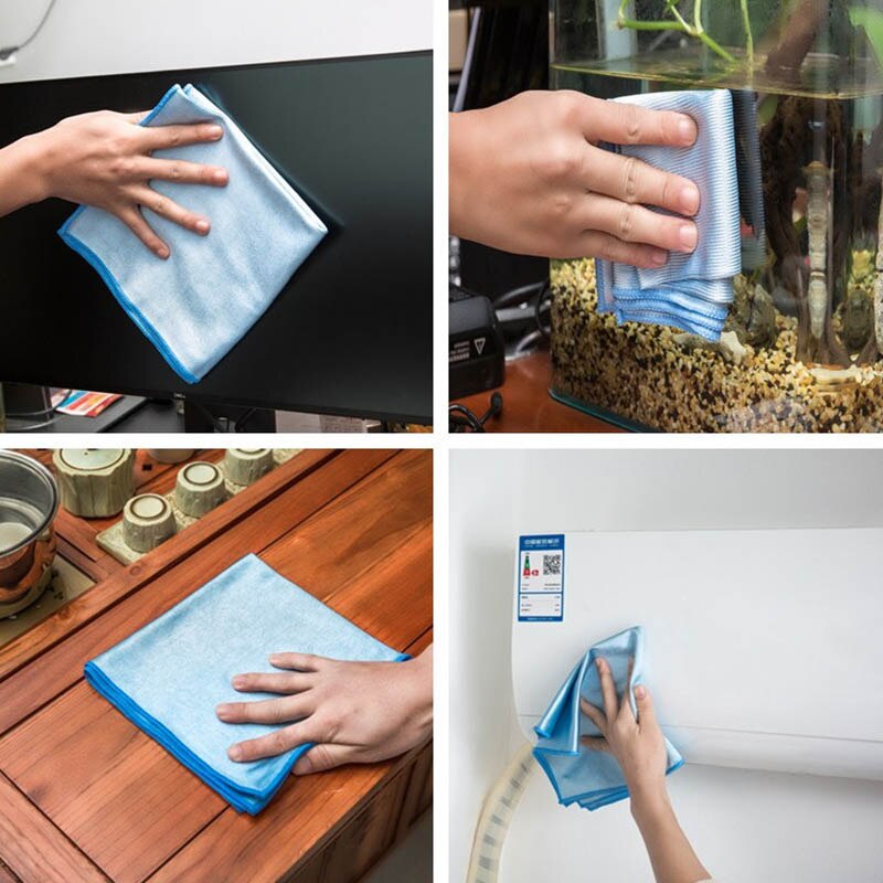 1Pcs Wipe Glass Cloth Absorbable No Trace Window Car Rag Kitchen Cleaning Cloth Wipes Cleaning Towel Soft Microfiber 3 Sizes