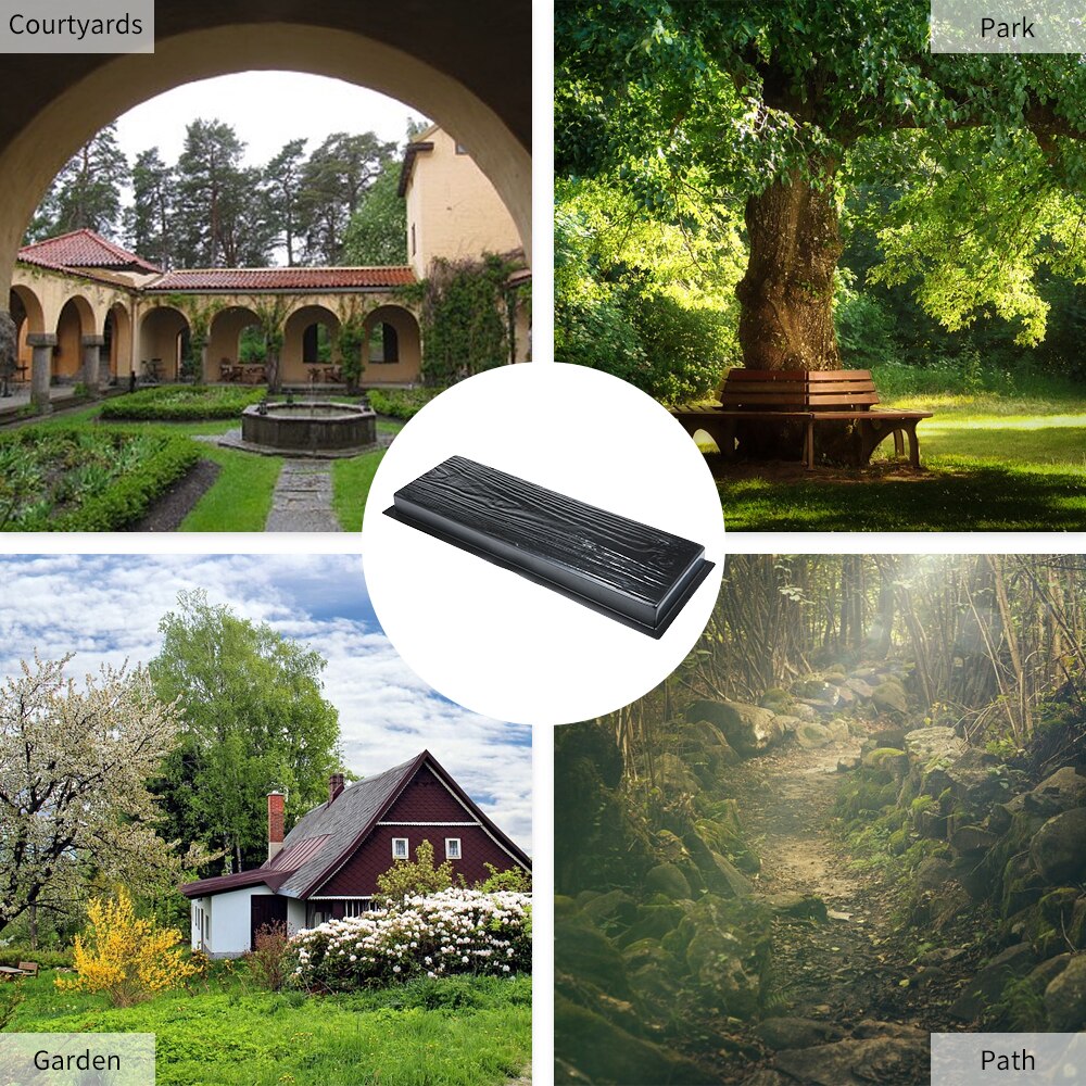 Brolægningsform rektangel træ mønster mursten sten vejsti maker skimmel diy græsplæne beton brolægning havesti forme gangbro forme