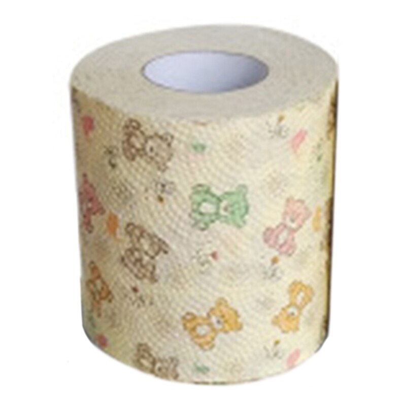 Bear Roll Paper Printing Paper Towel Cute Cartoon Core Roll Bath Toilet Roll Paper 3 Ply Tissue Roll Household Toilet Paper