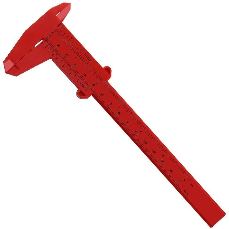 1pcs DIY Measure Tool Woodworking Metalworking Plumbing Model Making 150mm Vernier Caliper Aperture Depth Diameter Measure Tool: 150mm red