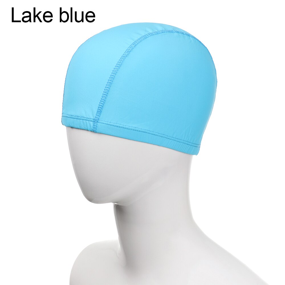 Dorośli czepki kąpielowe mężczyźni kobiety długie włosy wodoodporny basen kapelusze kąpielowe ochrona uszu elastyczny Nylon Turban nurkowanie kapelusz: Type2-Lake Blue
