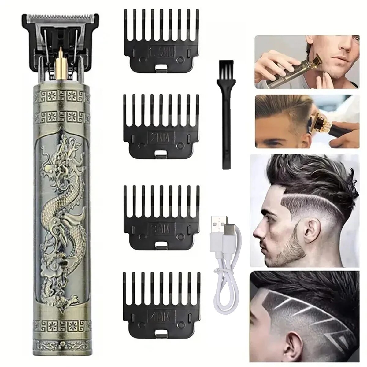 T9 USB elektrische tondeuse voor mannen Haarsnijmachine Oplaadbare man scheerapparaat Trimmer Kapper Technische baardtrimmer