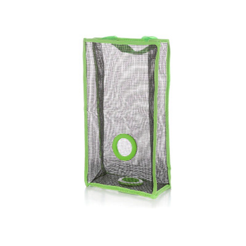 1Pc Plastic Garbag Bag Holder Stand Rubbish Trash Basket Wall Mounted Hanging Storage Box Organizer Rack Kitchen Accessories: Green / 38cm