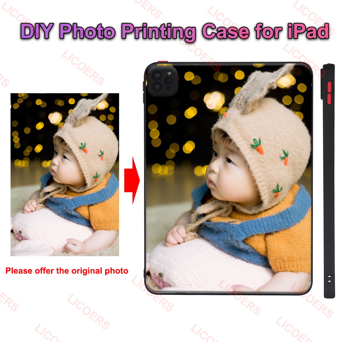 Funda DIY para iPad Pro Air 13 11 2024 6 5 4 3 2 1 Mini 2022 , funda protectora personalizada para tableta, carcasa suave con estampado de nombre y foto