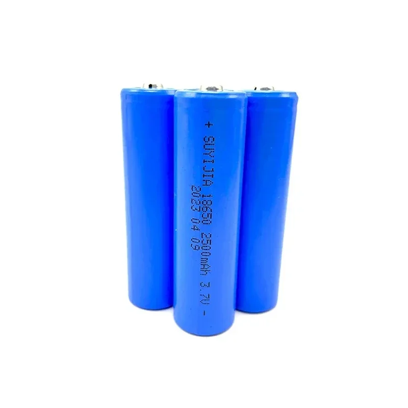 18650 3.7V 2500mAh Pointed Battery Li-ion Rechargeable Batteries High Capacity Power Batteria for Flashlight Torch Headlamp