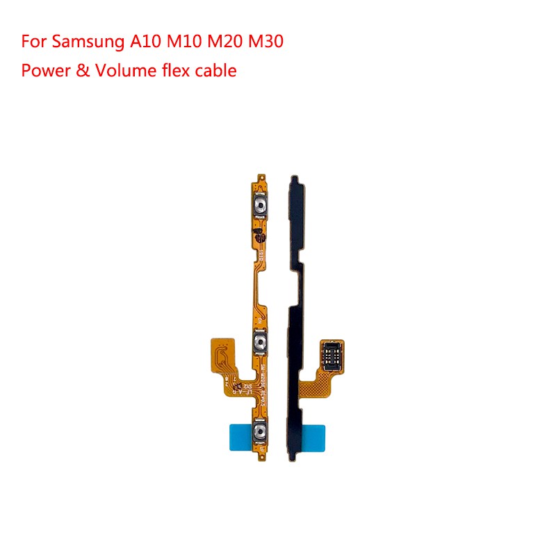 Em fora do volume de energia botões laterais cabo flexível para samsung a10 a105f m10 m105f m20 m205f m30 m305f peças de reposição