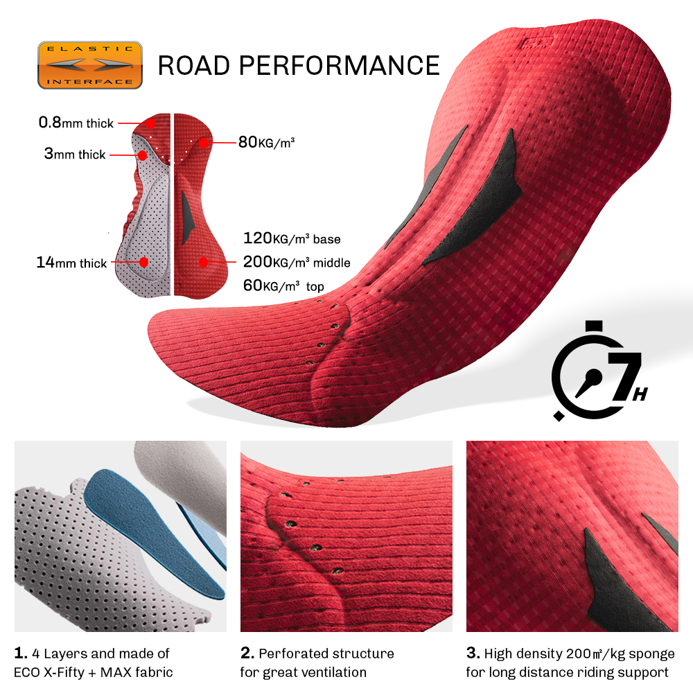 RION-pantalones cortos con pechera para ciclismo para hombre, ropa interior de verano para bicicleta, cojín con interfaz elástica, medias acolchadas 3D para bicicleta de montaña y descenso