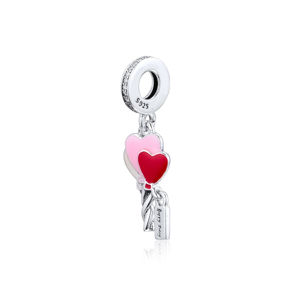 2019 100% Sterling Silver Classic Incastro Cuore-a forma di Cuore-a forma di Ciondolo In Argento con Cubic Zirconia FAI DA TE Del Pendente Dello Smalto: 2370