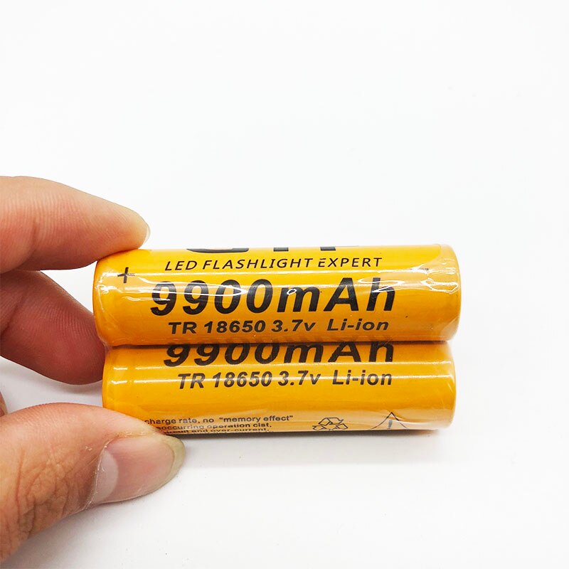 4Pcs 3.7V 18650 Battery 9900mAh Li-ion Rechargeable Battery for LED Flashlight Torch Electronic Gadgets Batteries