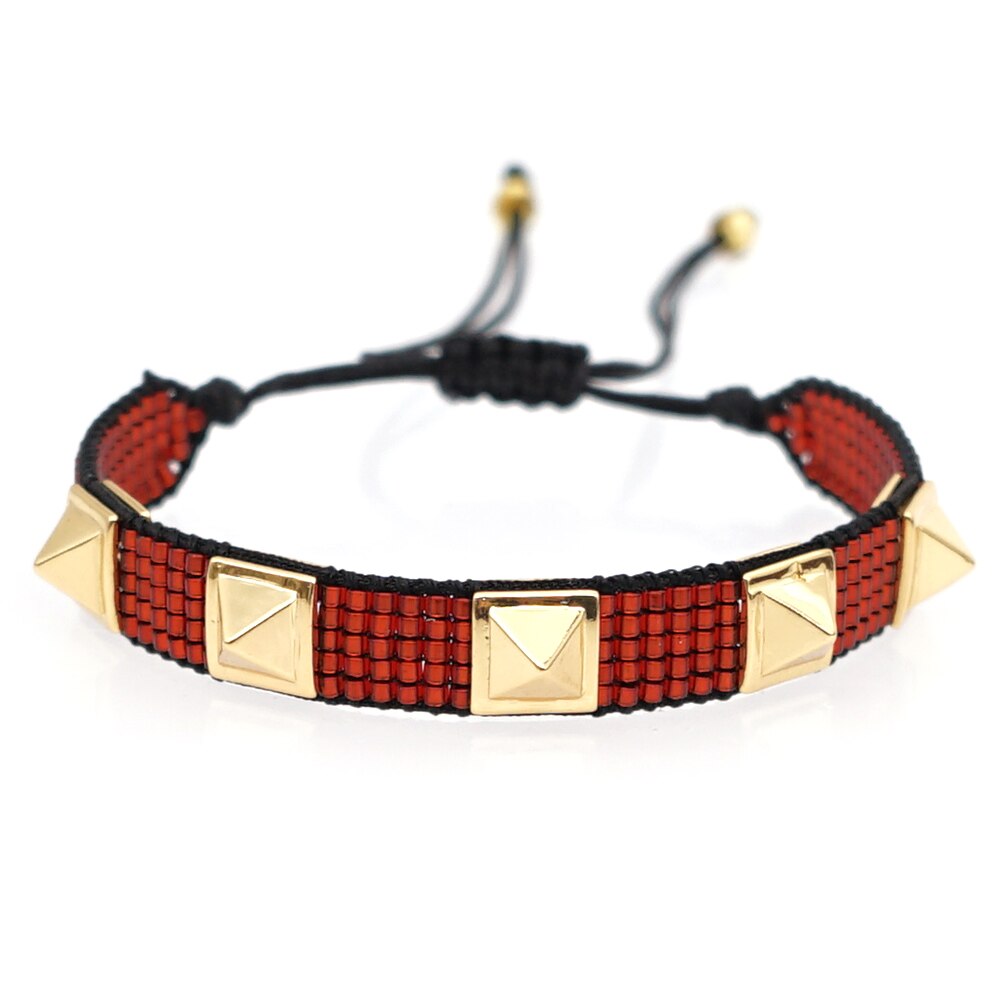 Brazalete de MIYUKI Go2boho , Pulseras de para mujer, Pulseras de mexicanas, brazalete de otoño e invierno: MI-B190572F