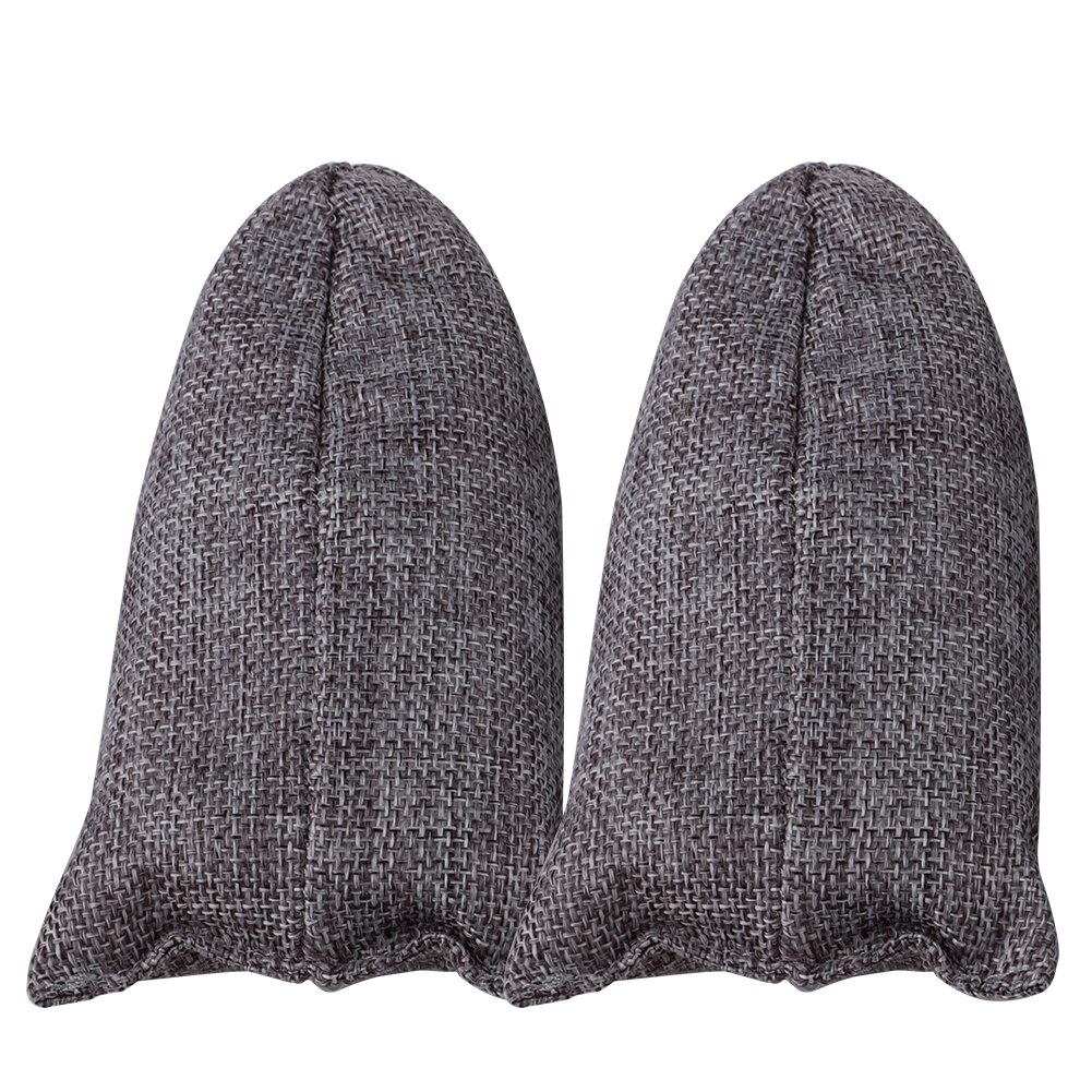 2 Pcs Bamboo Charcoal Bags Shoe Stoppers Expansion Deodorant Package Air Purification Bag: Dark grey