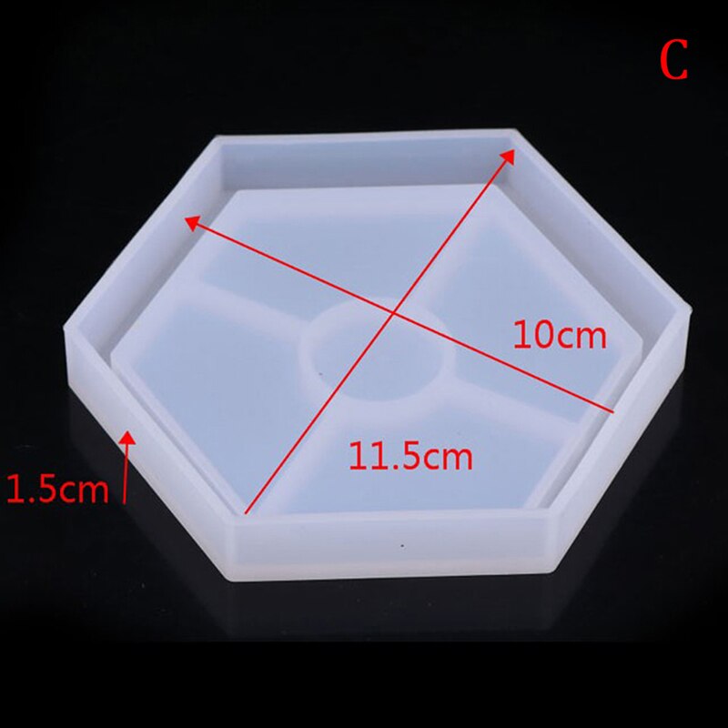 Silikoneform diy bord sæt form gips aromaterapi bil dekoration skimmel: C