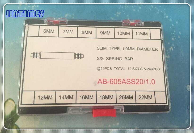 Assortiment Van 240 Stuks Watch Band Pins 1.0 Mm Super Dunne Flensafsluiter Rvs Lente Bar 6 ~ 24mm