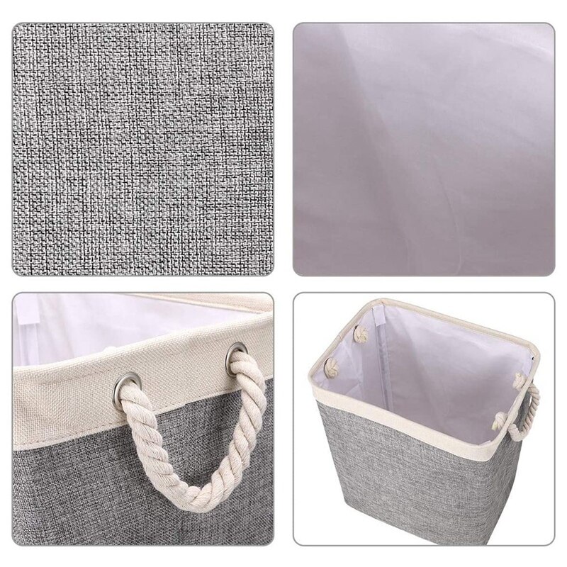 Laundry Baskets with Handles Collapsible Linen Hampers with Detachable Brackets Well-Holding Foldable Laundry Hamper