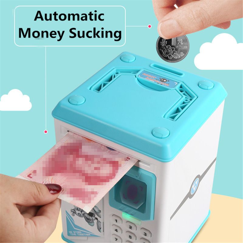 Mini ATM Electronic Coin Bank,Smart Electronic Piggy Bank Safe with Password Mini ATM Electronic Coin Bank,